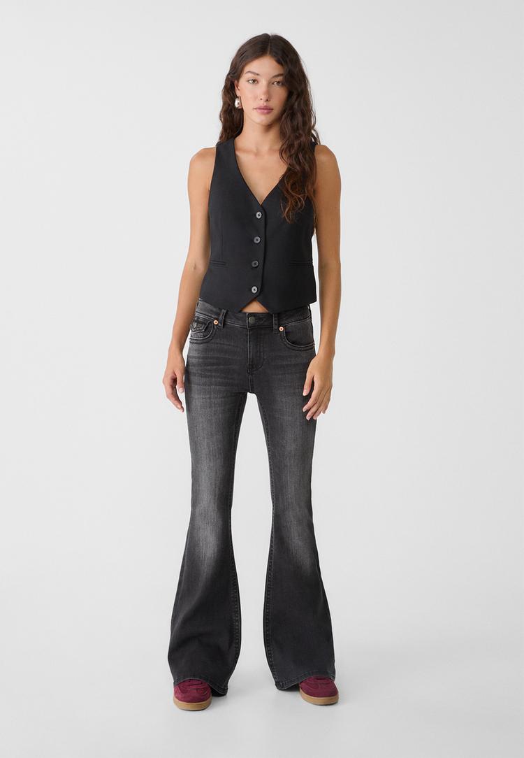 d04 jeans flare low waist