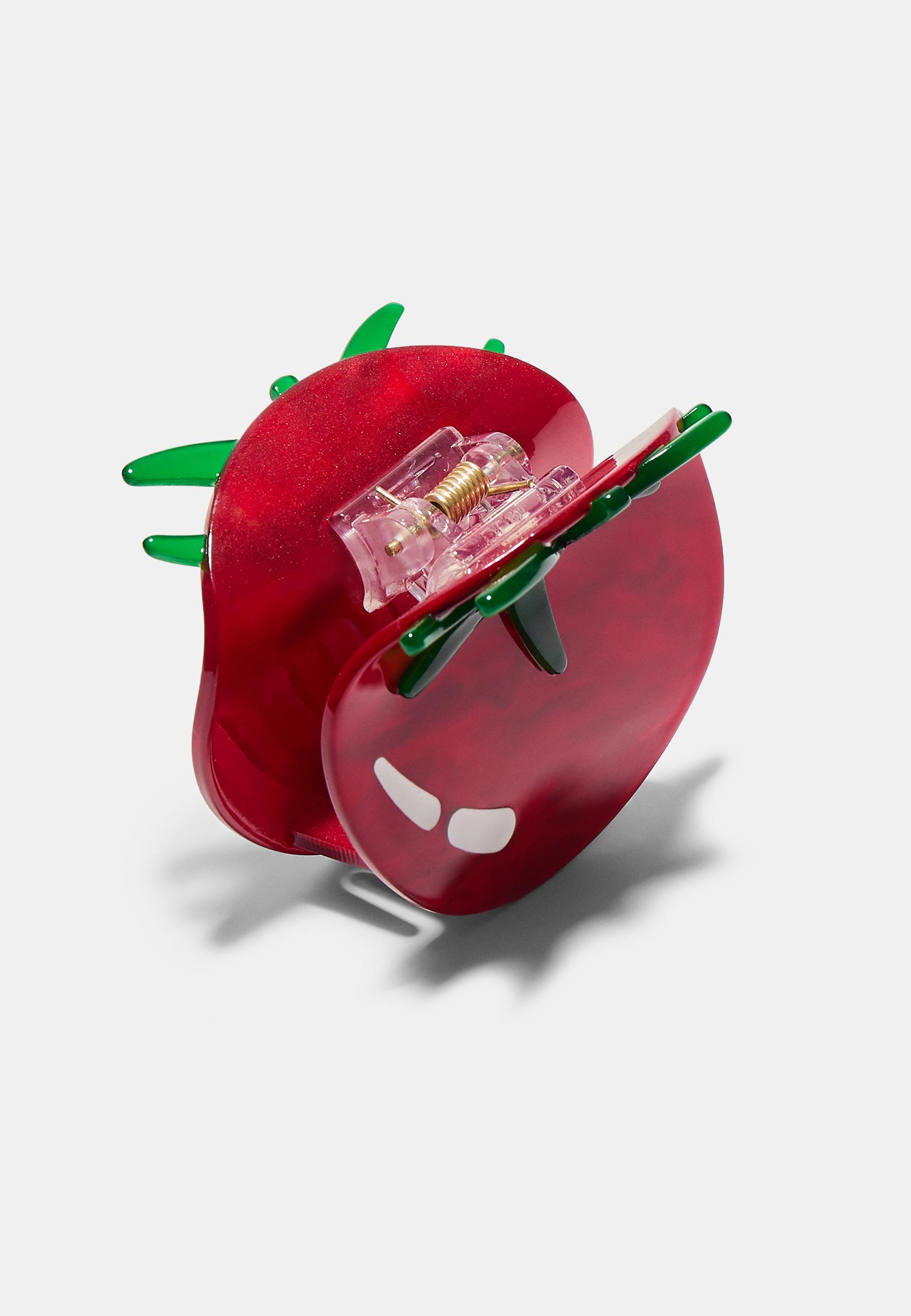 Tomato fur clip — Red