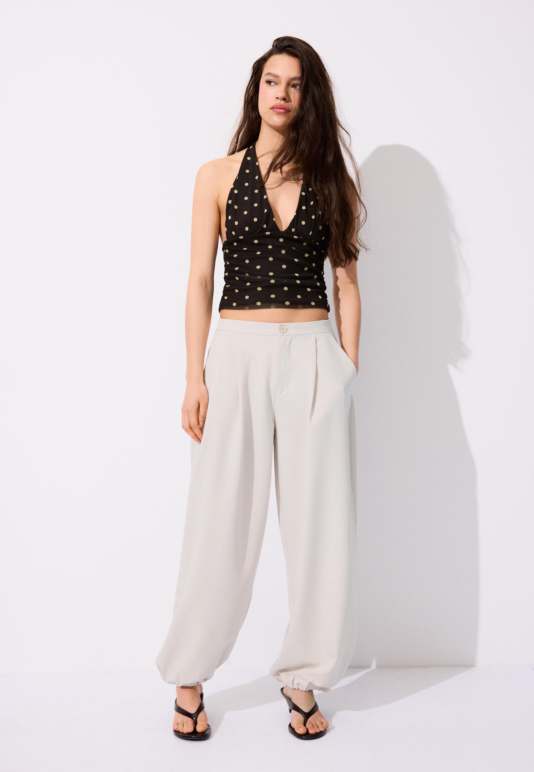 Balon kesim klasik pantolon - Görsel 2