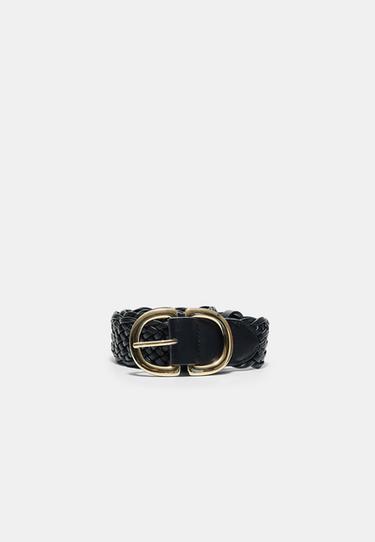 Braided double-buckle belt — Black 1