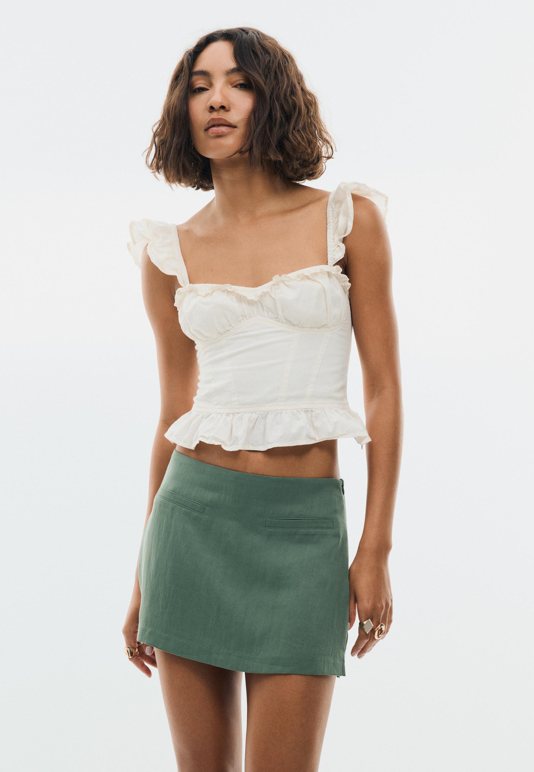 Mini skort — Khaki