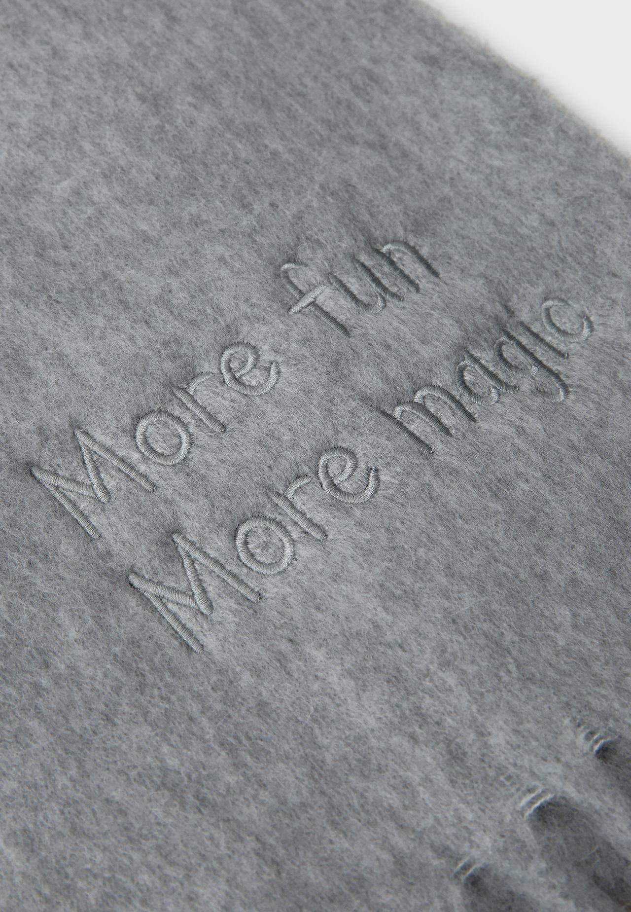 Slogan scarf — Dark grey