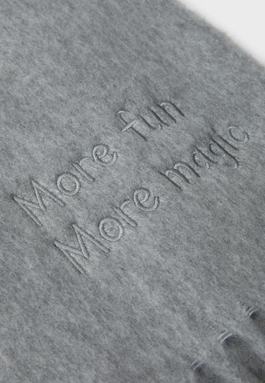 Slogan scarf — Dark grey 3