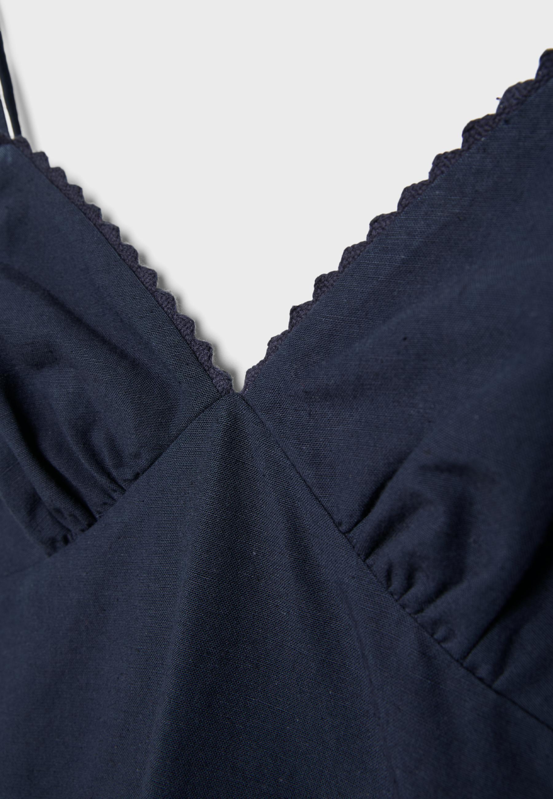 Rustic strappy top — Dark blue