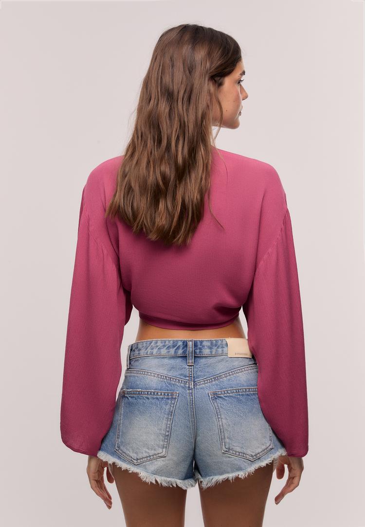 blusa fluida nudo