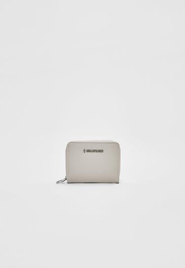 Rectangular zip-up purse — Ecru 1