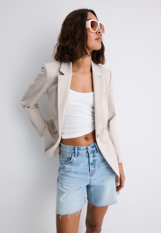 blazer basic in maglia a righe