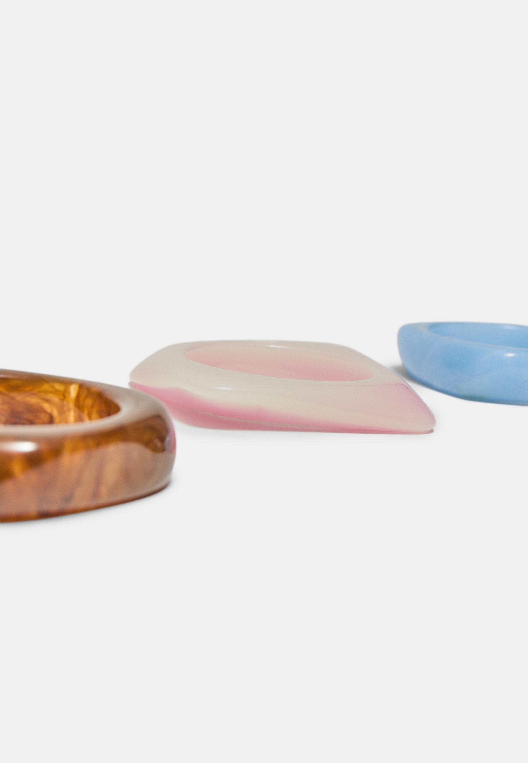 Set of 3 matching bracelets — Pastel pink