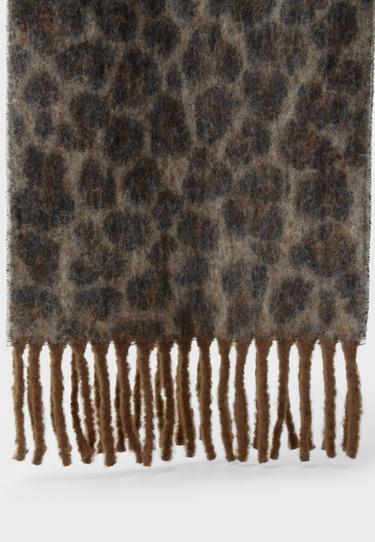 Printed scarf — Pale camel 5