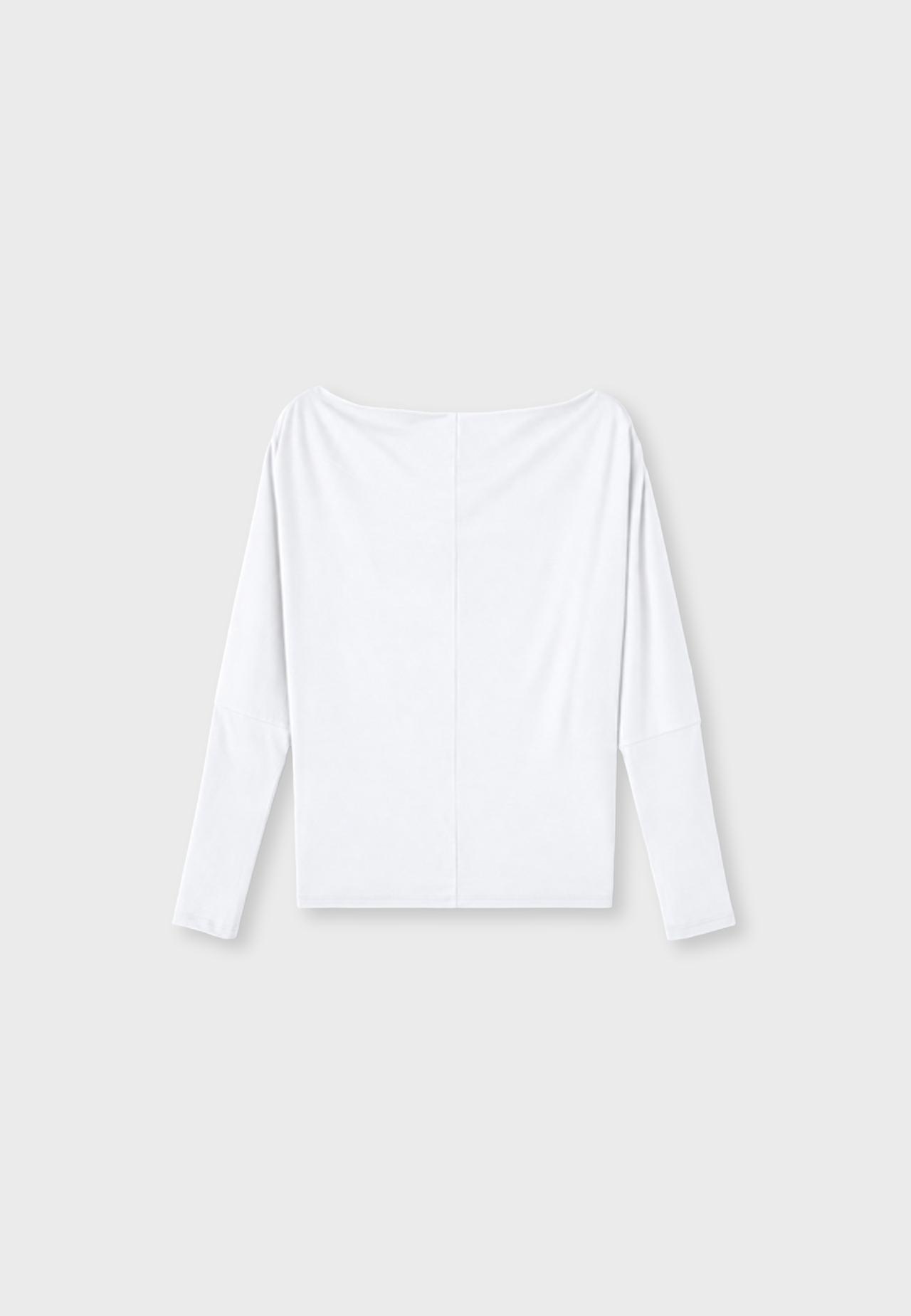 Asymmetric modal T-shirt — Ecru