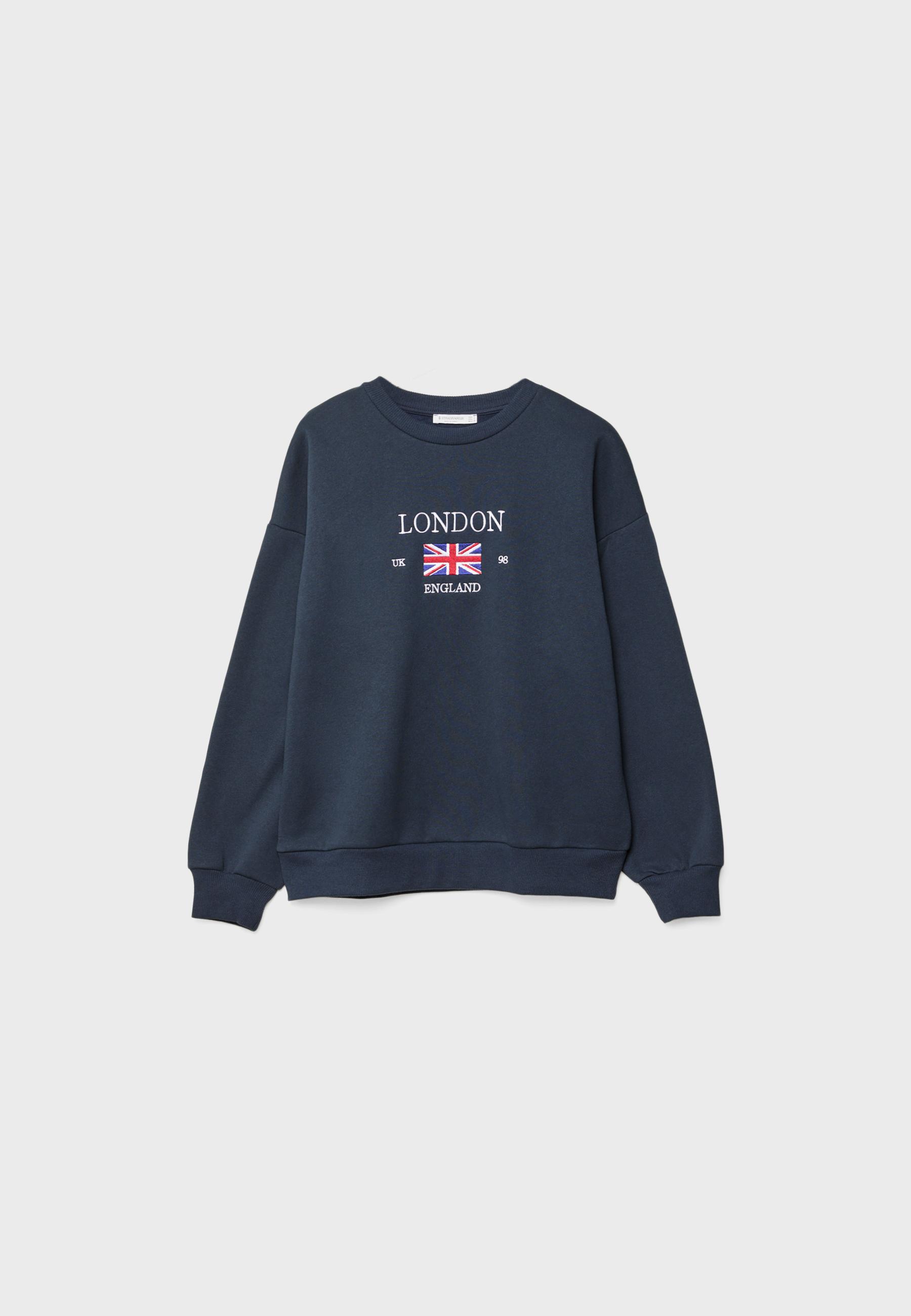 Embroidered London sweatshirt - Women's fashion