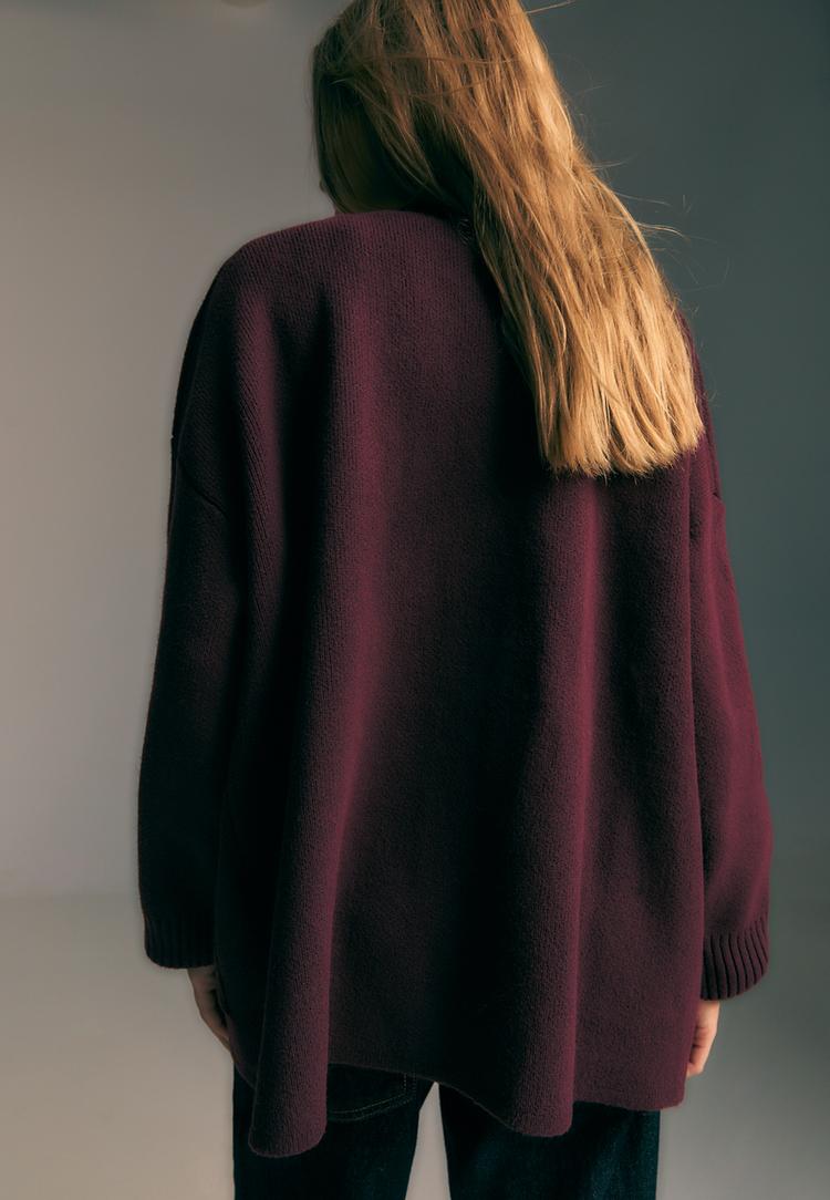 cardigan regular in maglia con bottoni