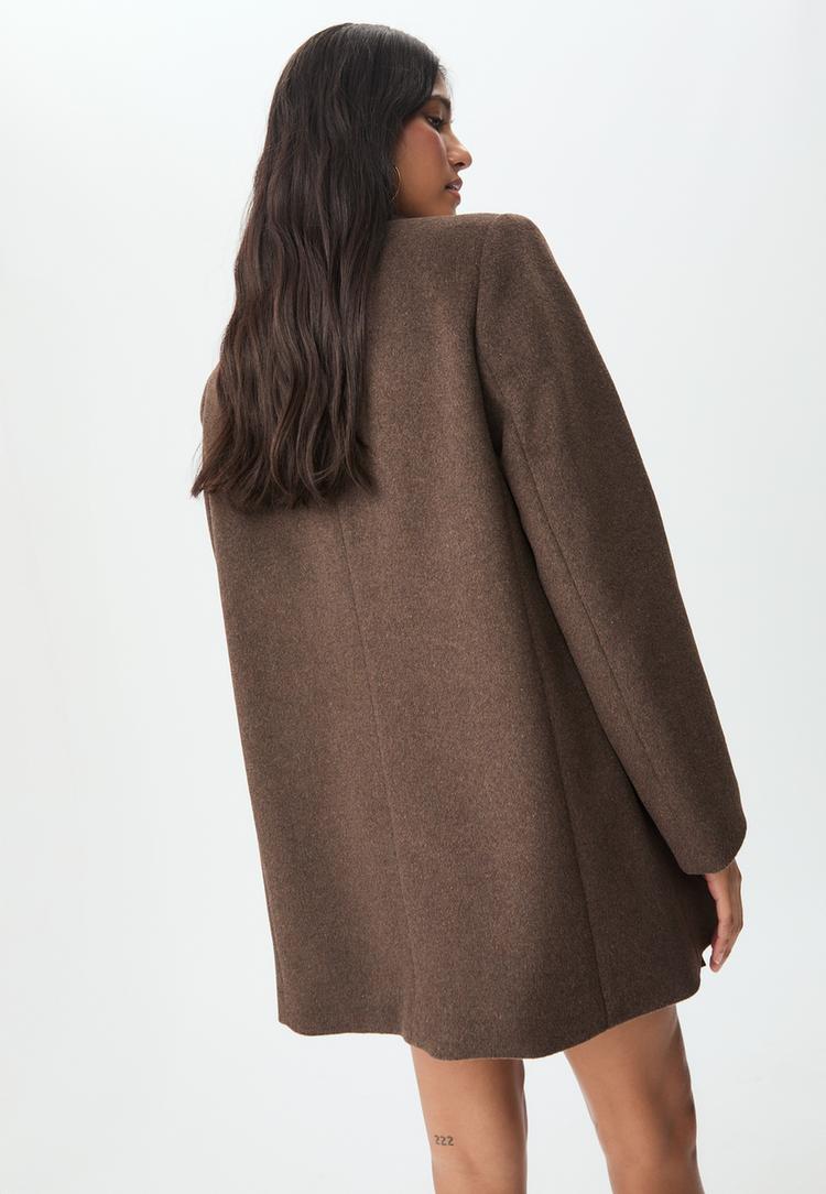 regular fit double breasted coat