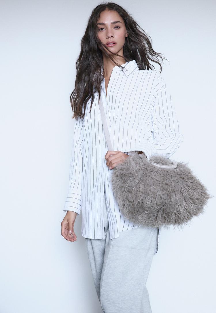 bolso bowling efecto pelo corazon