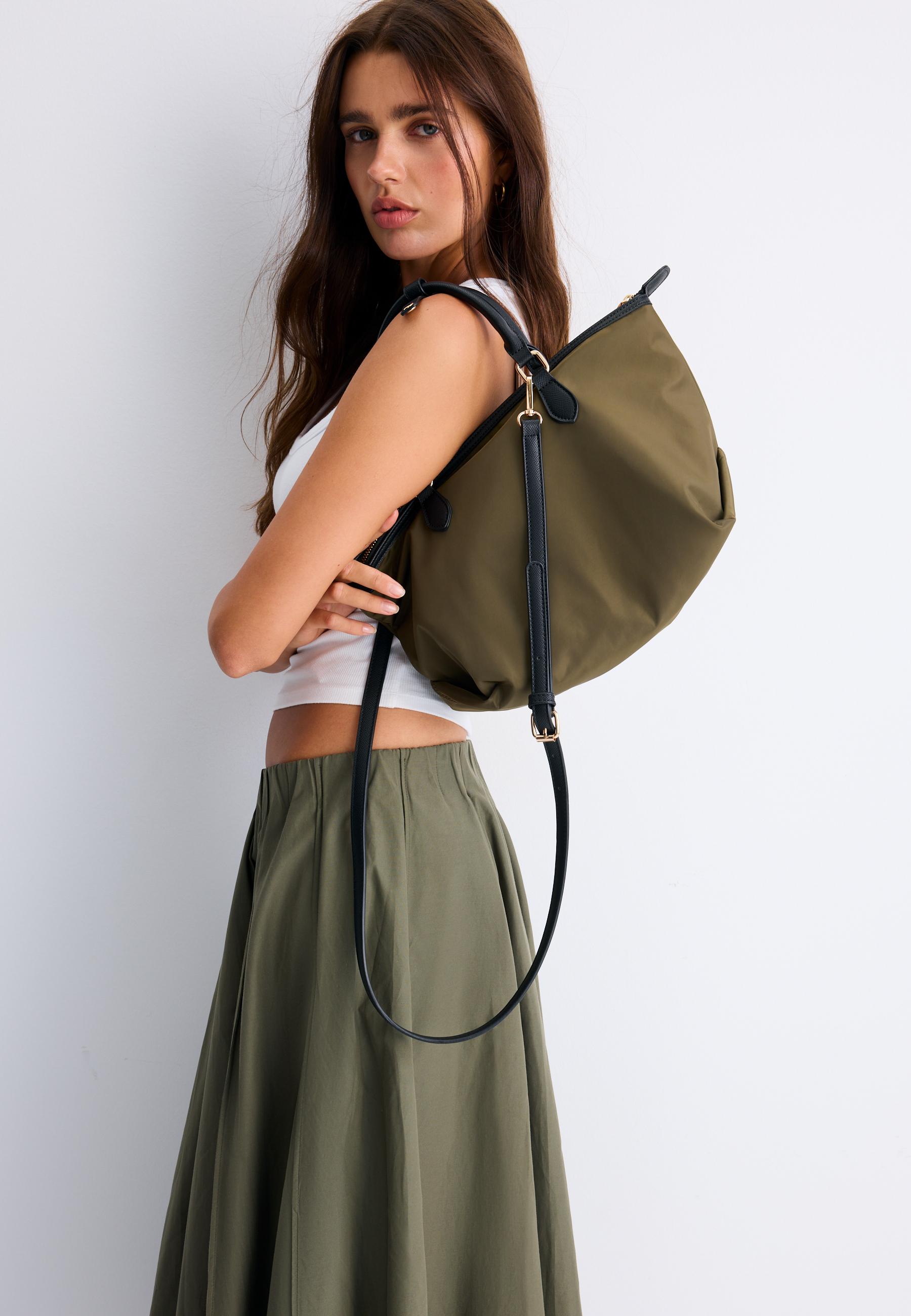 Zipped crossbody bag — Khaki