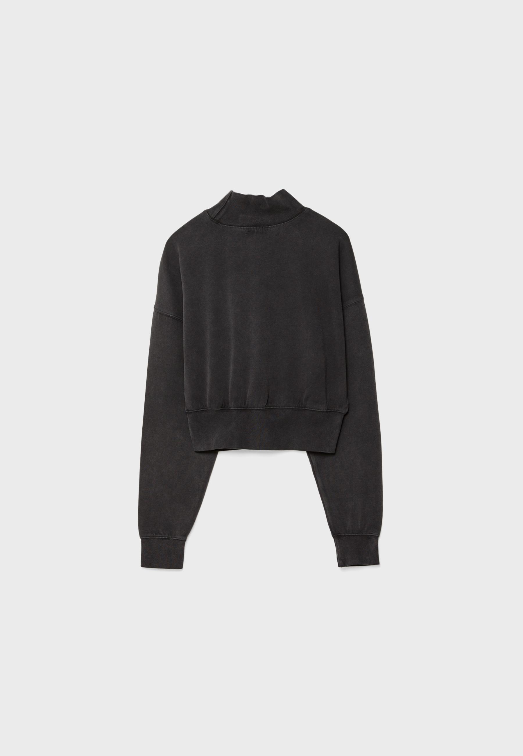 Soft-touch interlock sweatshirt — Dark grey