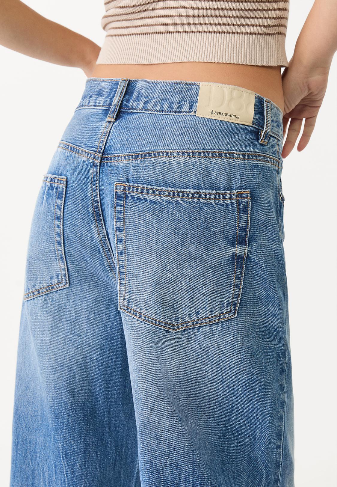 Jeans Straight Fit Pantalones De Stradivarius De Tiro Alto Jeans