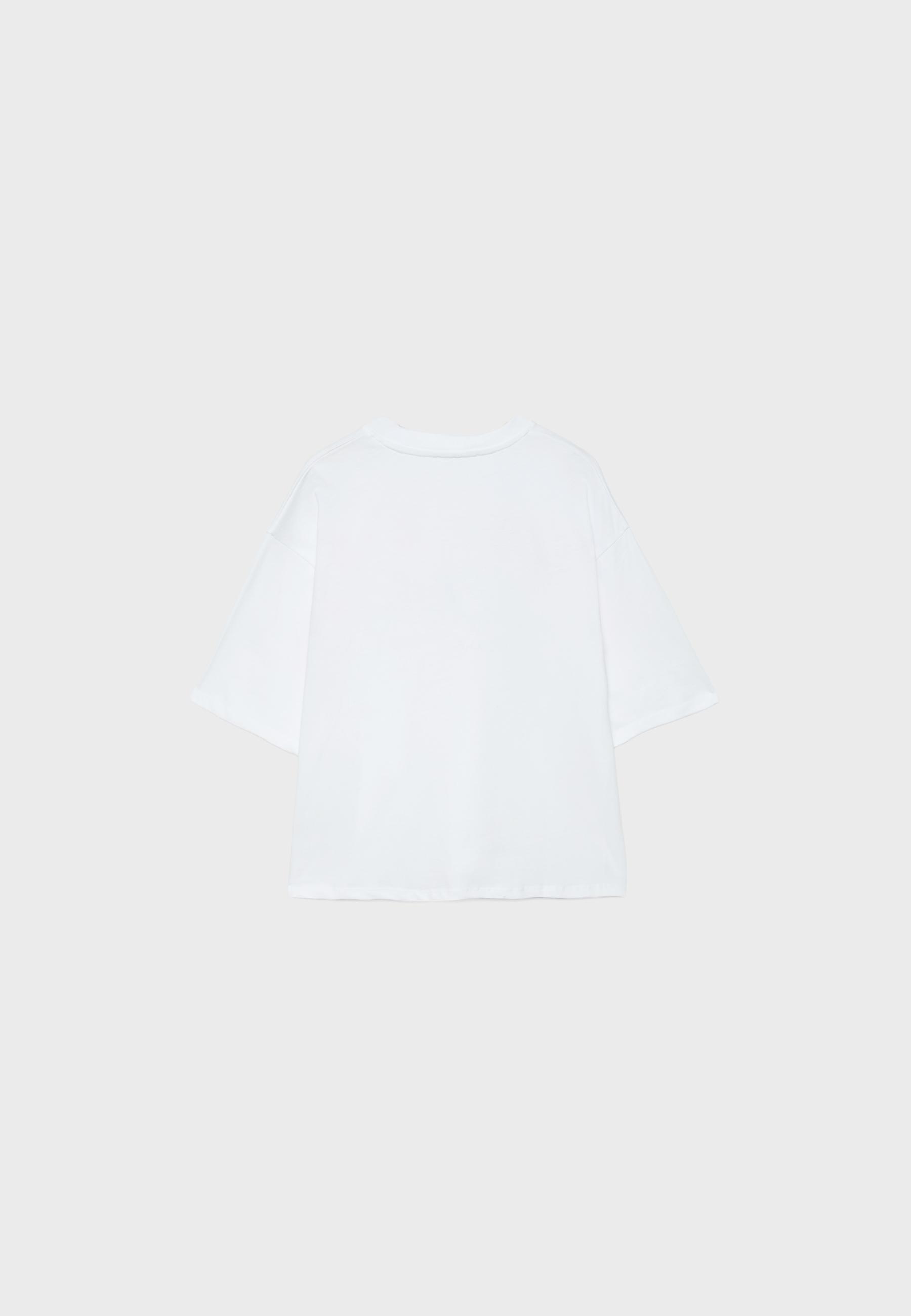 Short sleeve positional T-shirt — Ecru