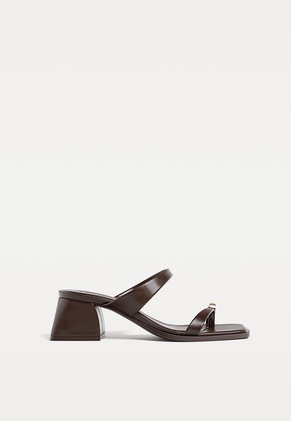 High-heel sandals with metal detail