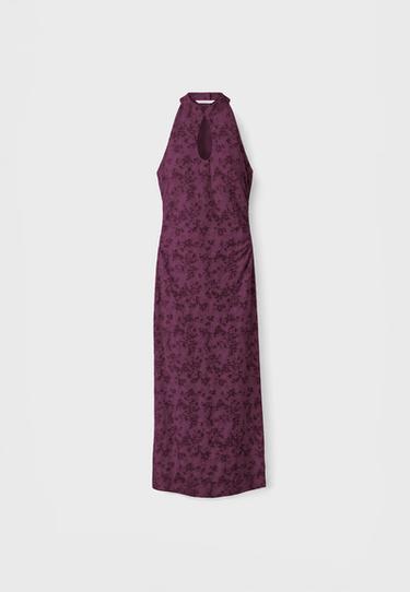 Jacquard midi dress — Purple 7