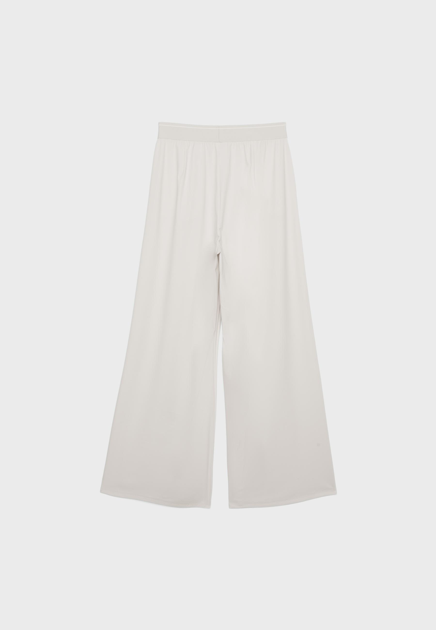 Elasticated waist palazzo joggers — Stone