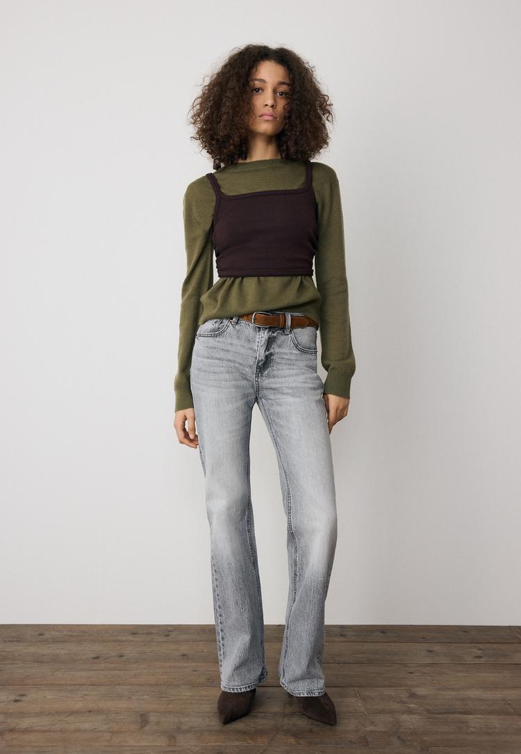 d68 jeans bootcut fit cinto