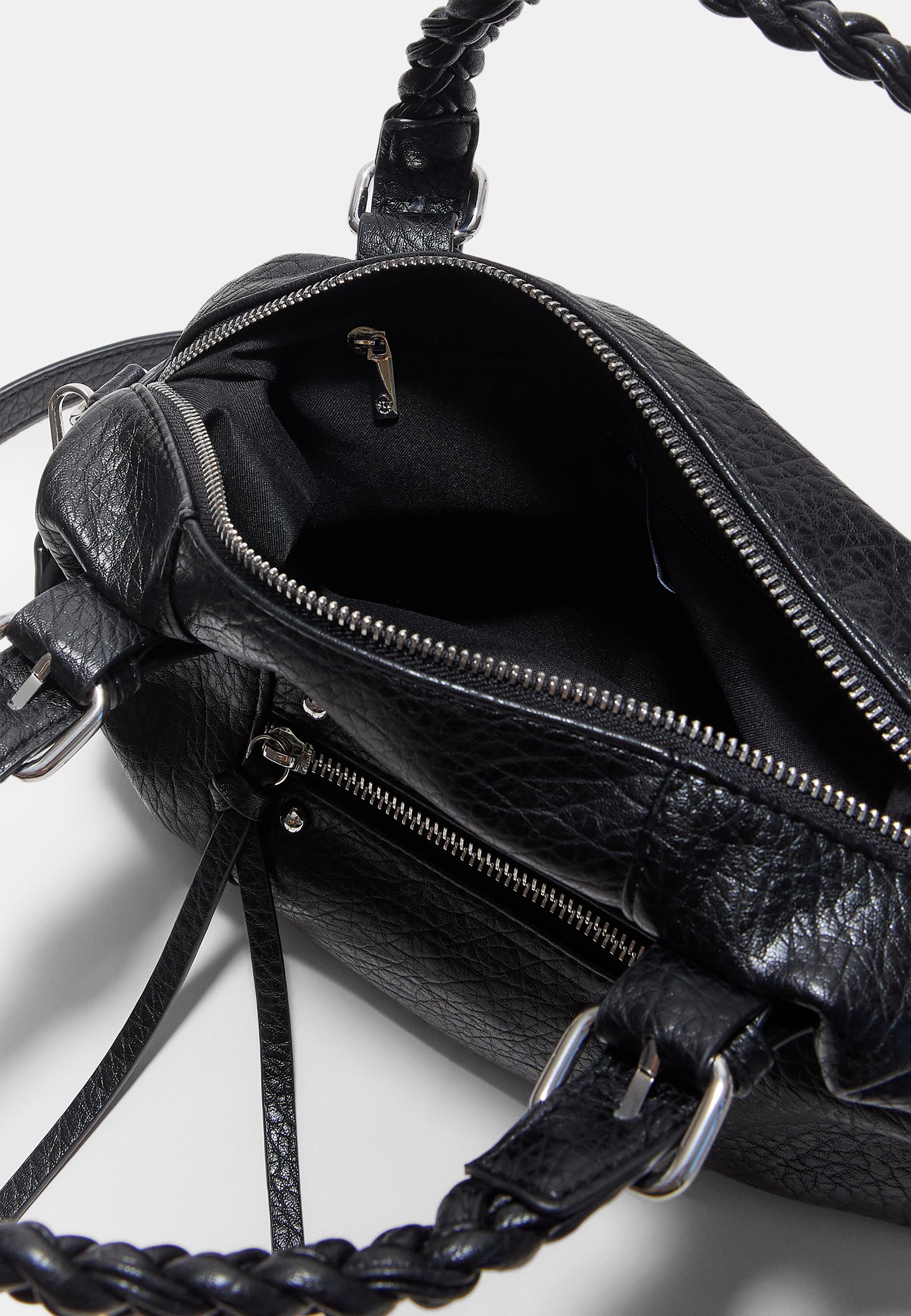Braided handle bowling bag — Black