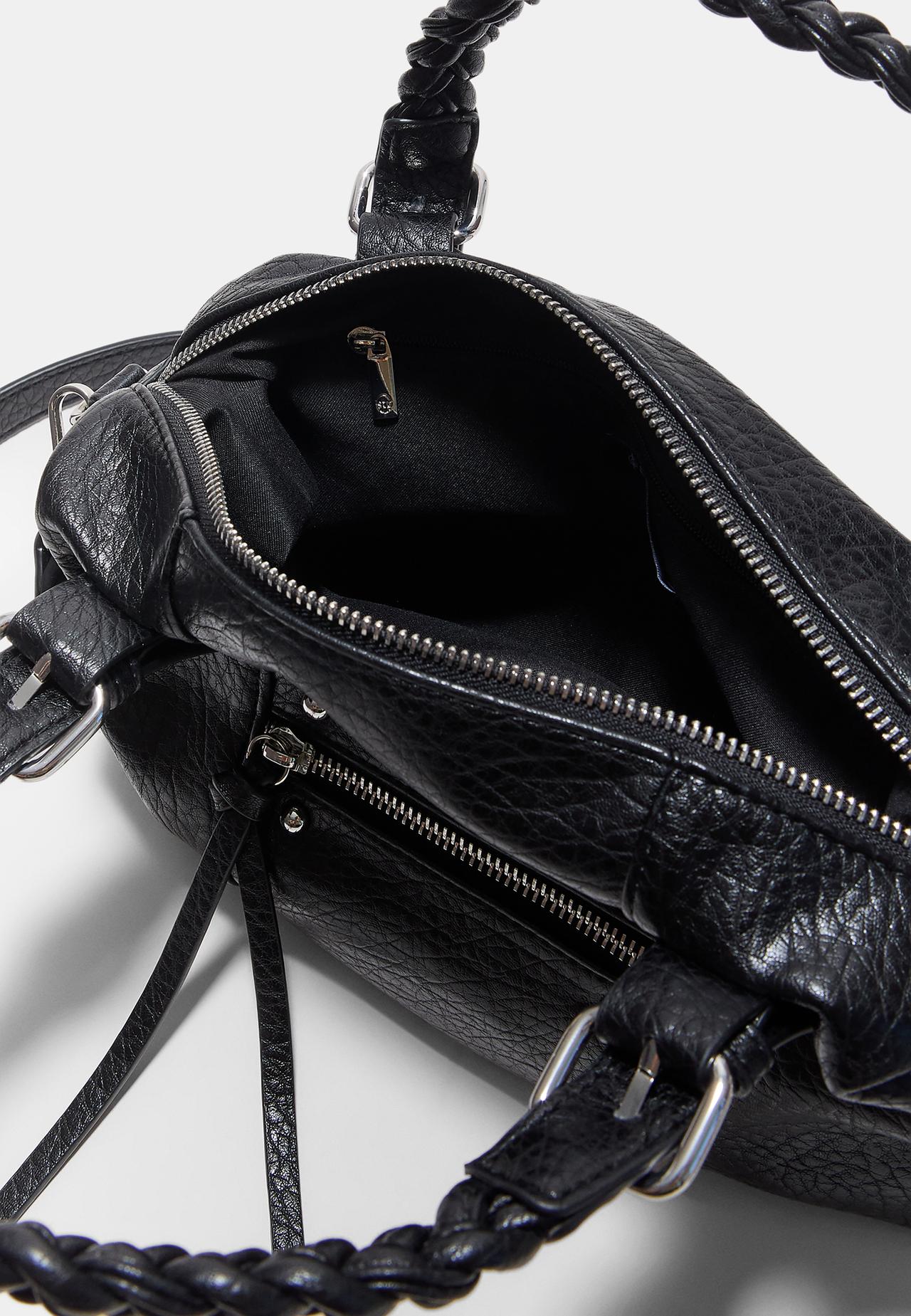 Braided handle bowling bag — Black
