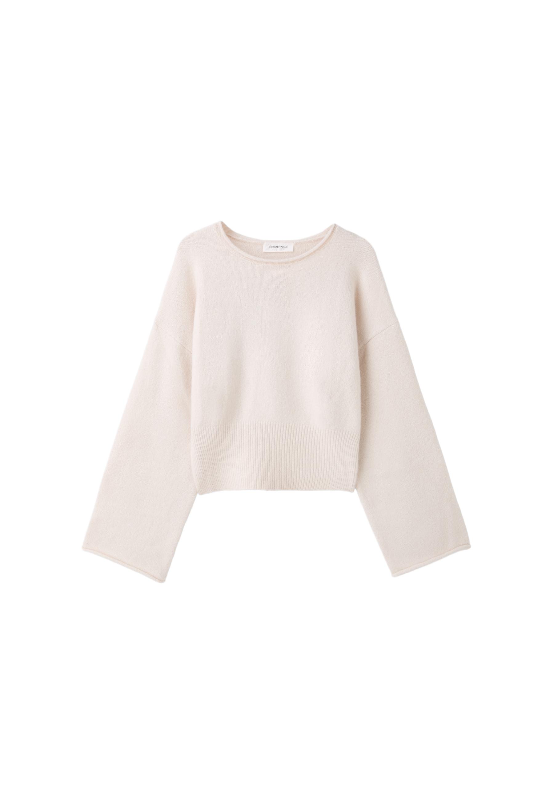 Soft knit waistband jumper — Stone
