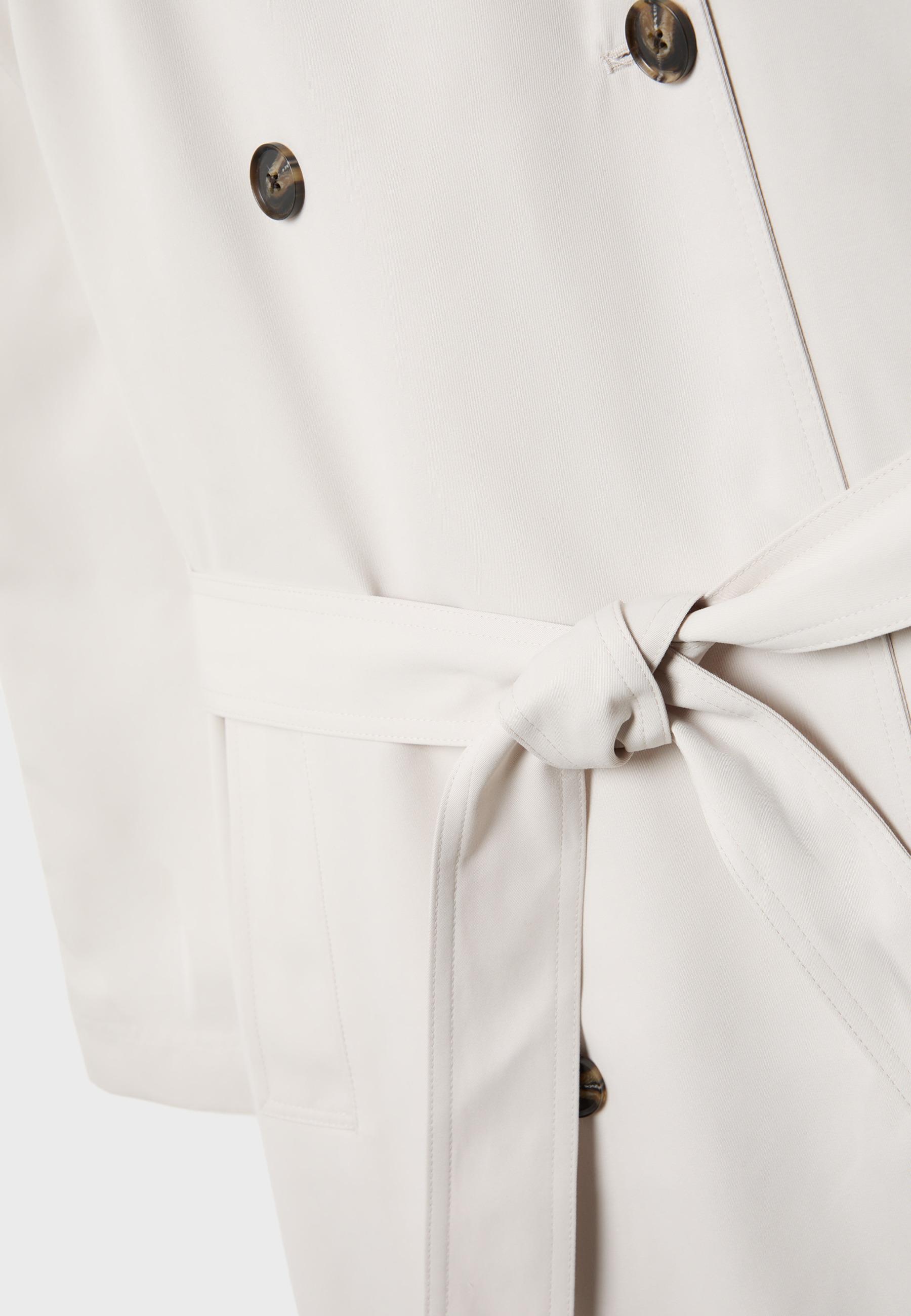 Long flowing trench coat — Stone