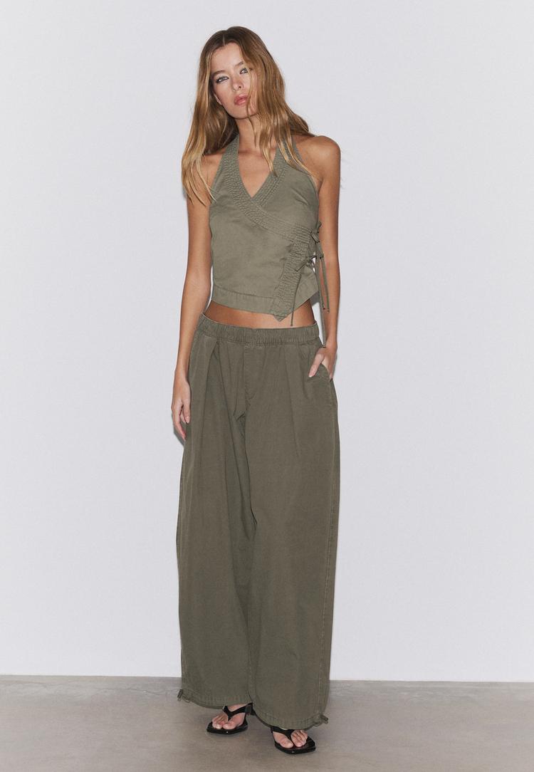 top halter cruzado