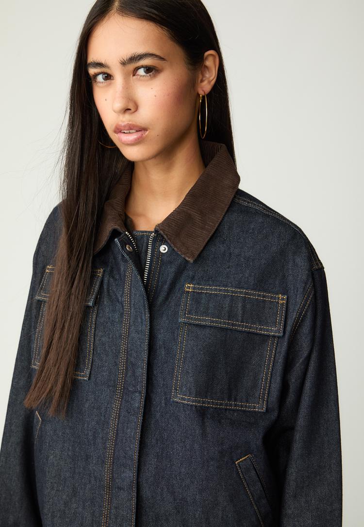 cazadora denim combinada