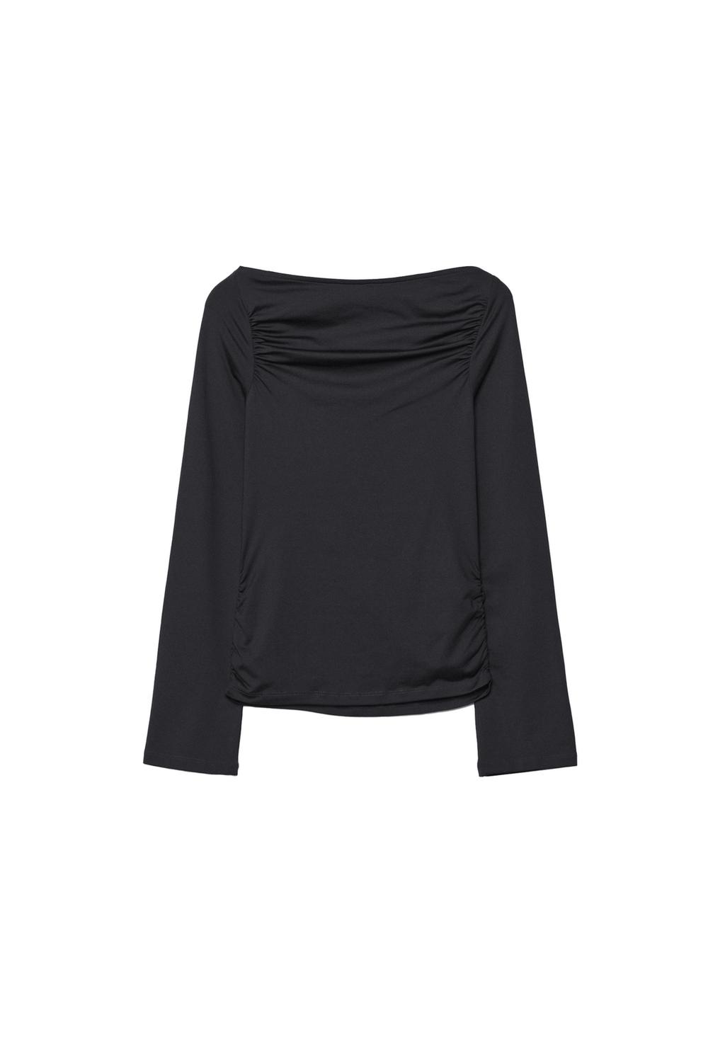 Langarmshirt mit Raffung