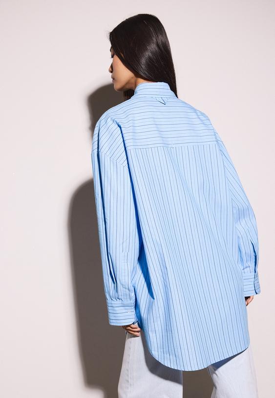 chemise oversize a rayures