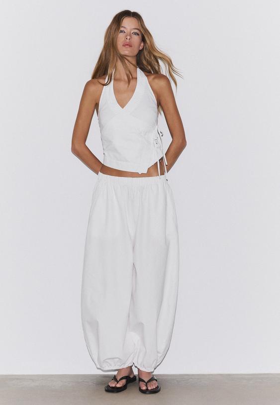 top halter cruzado