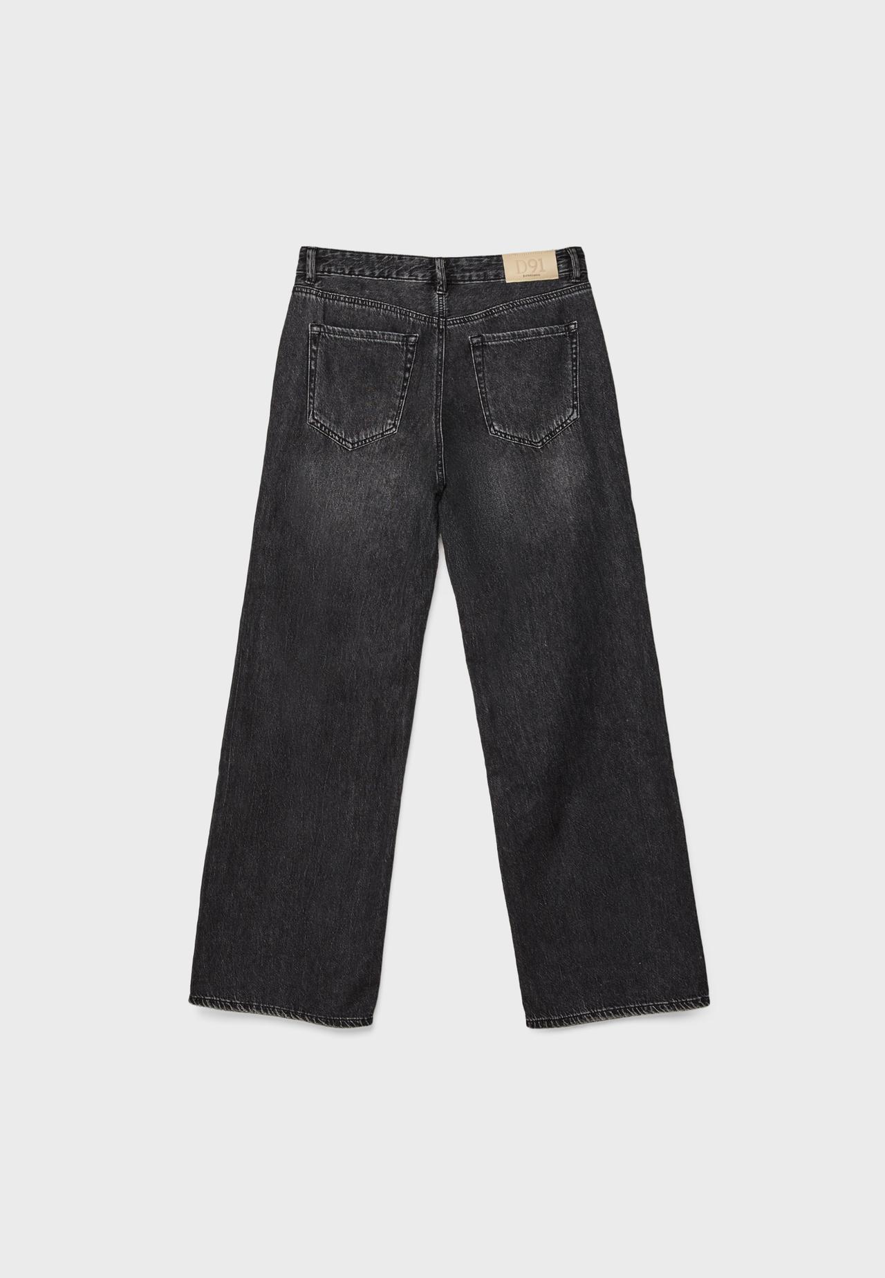 D91 low-rise wide-leg jeans — BLACK DENIM WASH