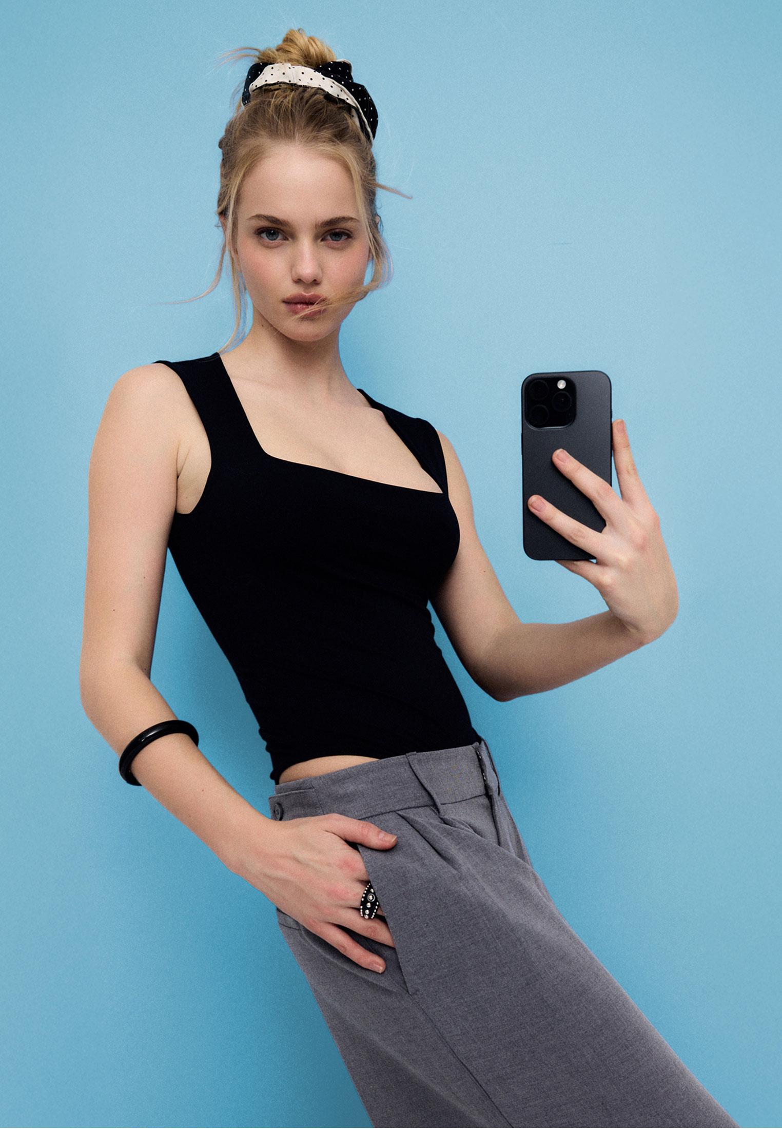 Kare yaka poliamid body