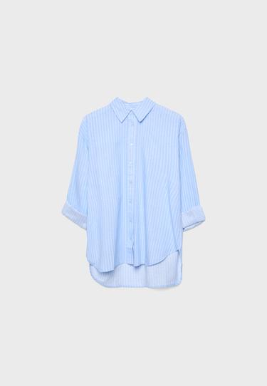 Linen effect shirt — Sky blue 7