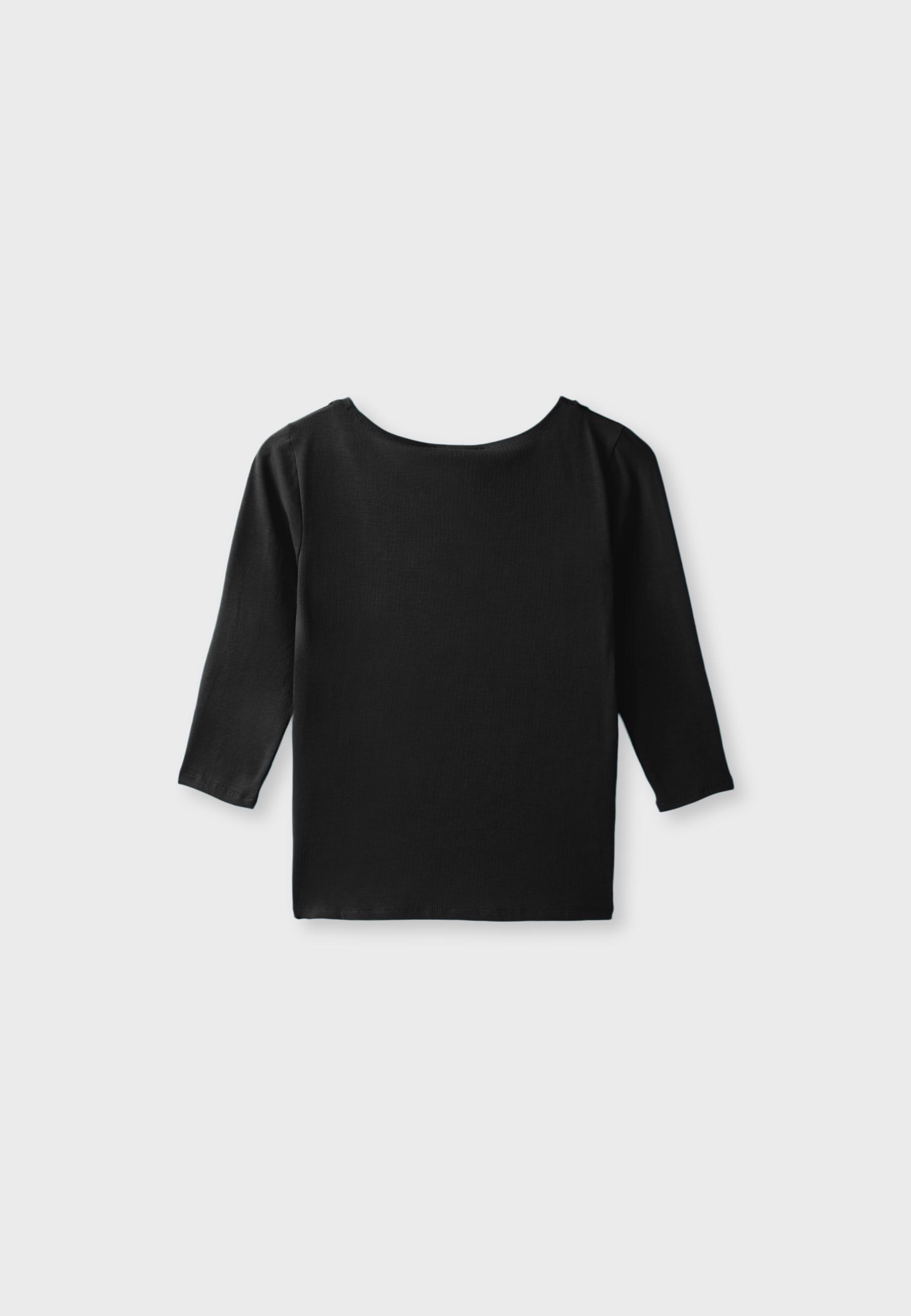 Underbust cut-out top — Black