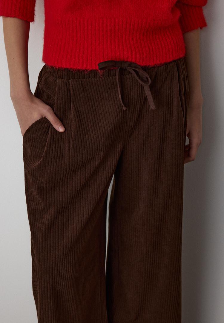 pantalon jogger %C3%A0 cordons en velours