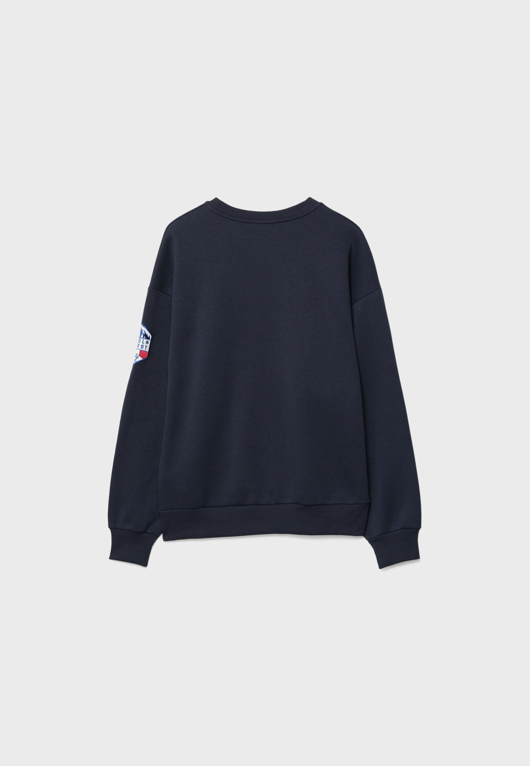 Embroidered Sweatshirt — Navy blue