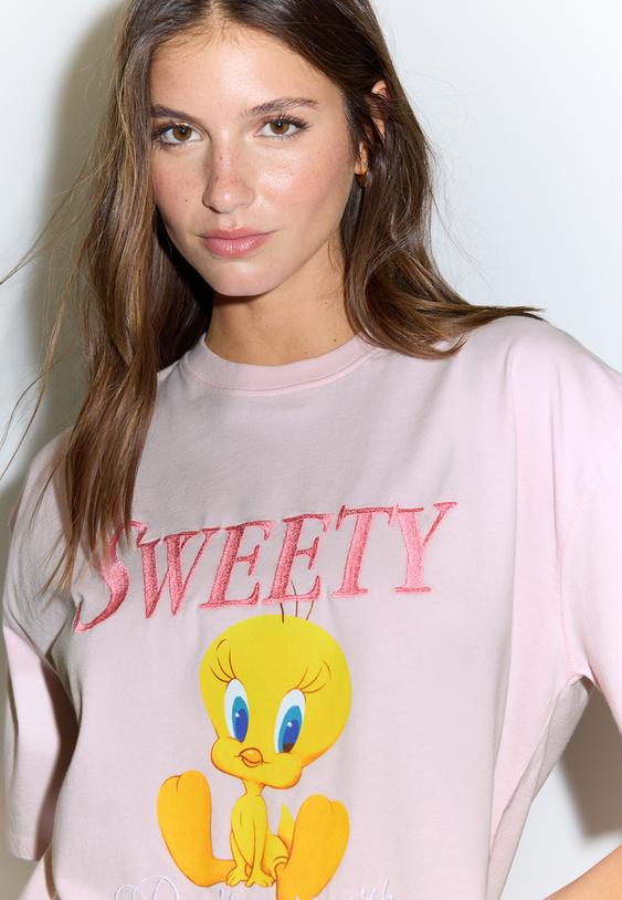 maglietta a maniche corte collo rotondo sweety