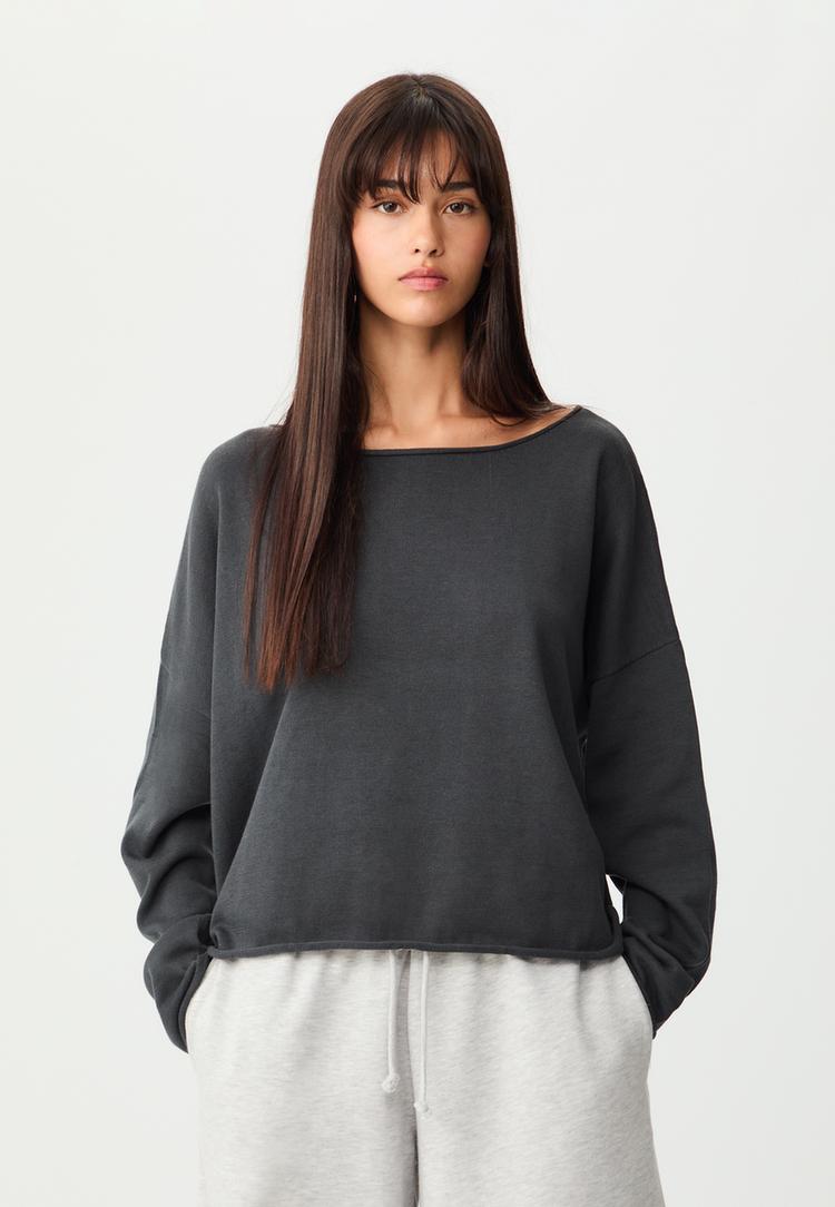 jersey crop scollo a barchetta