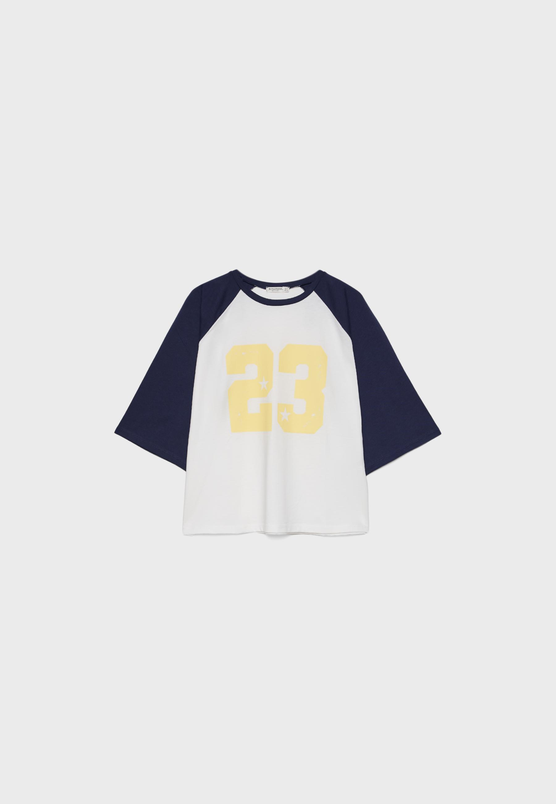Raglan sleeve T-shirt — Dark blue