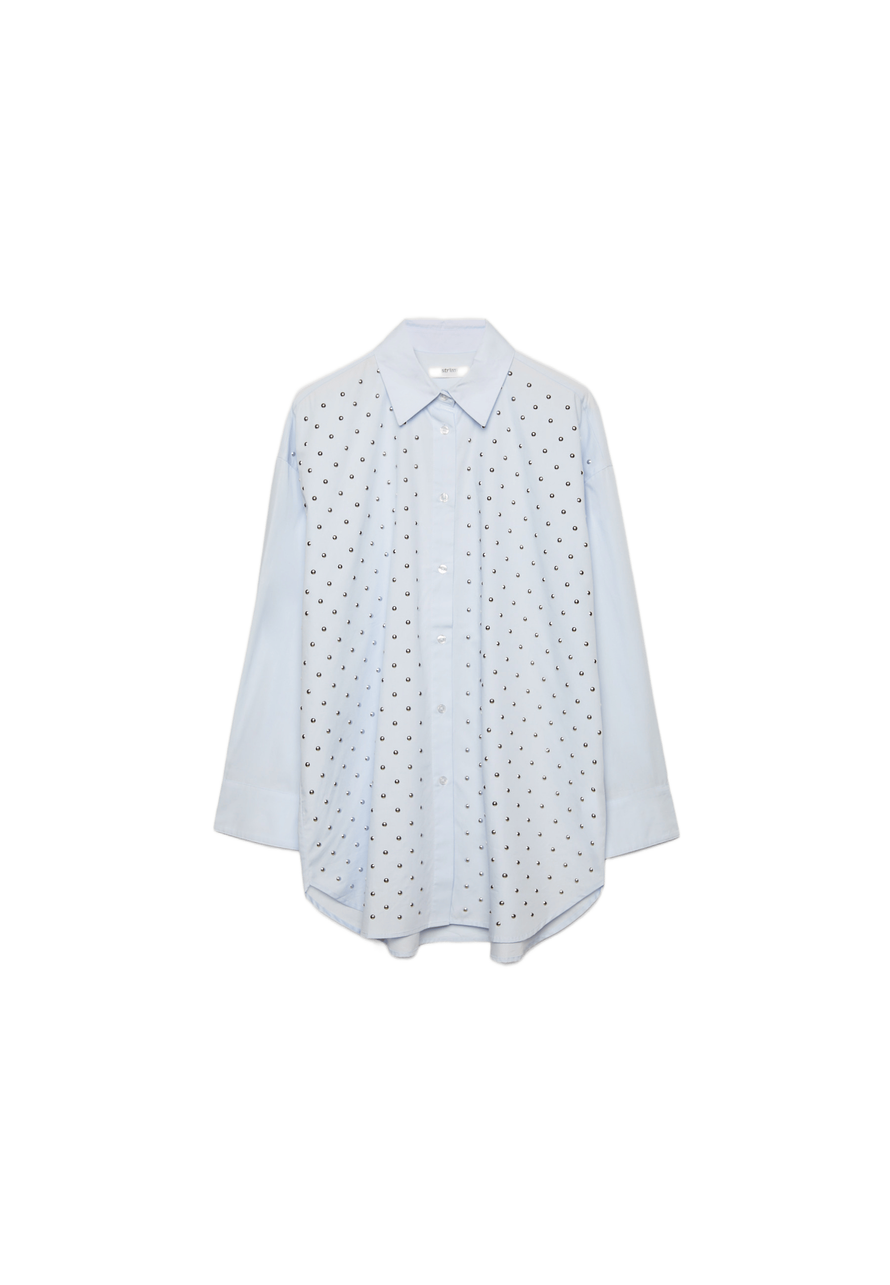 Oversize stud shirt — Sky blue