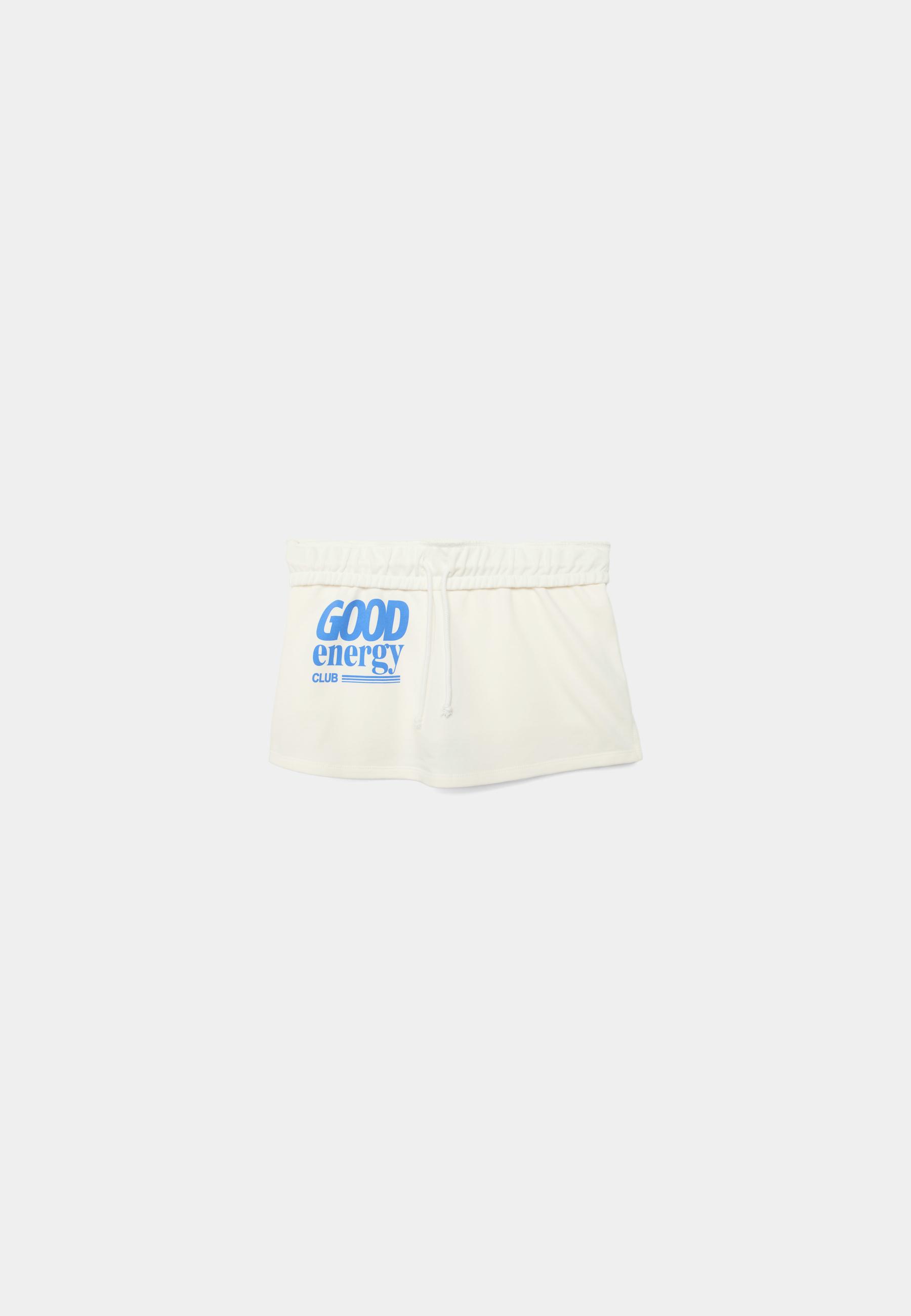Fleece mini skirt — Ecru