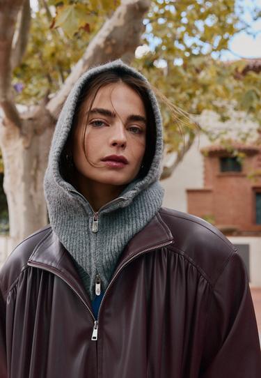 Zip-up balaclava — Grey melange 7