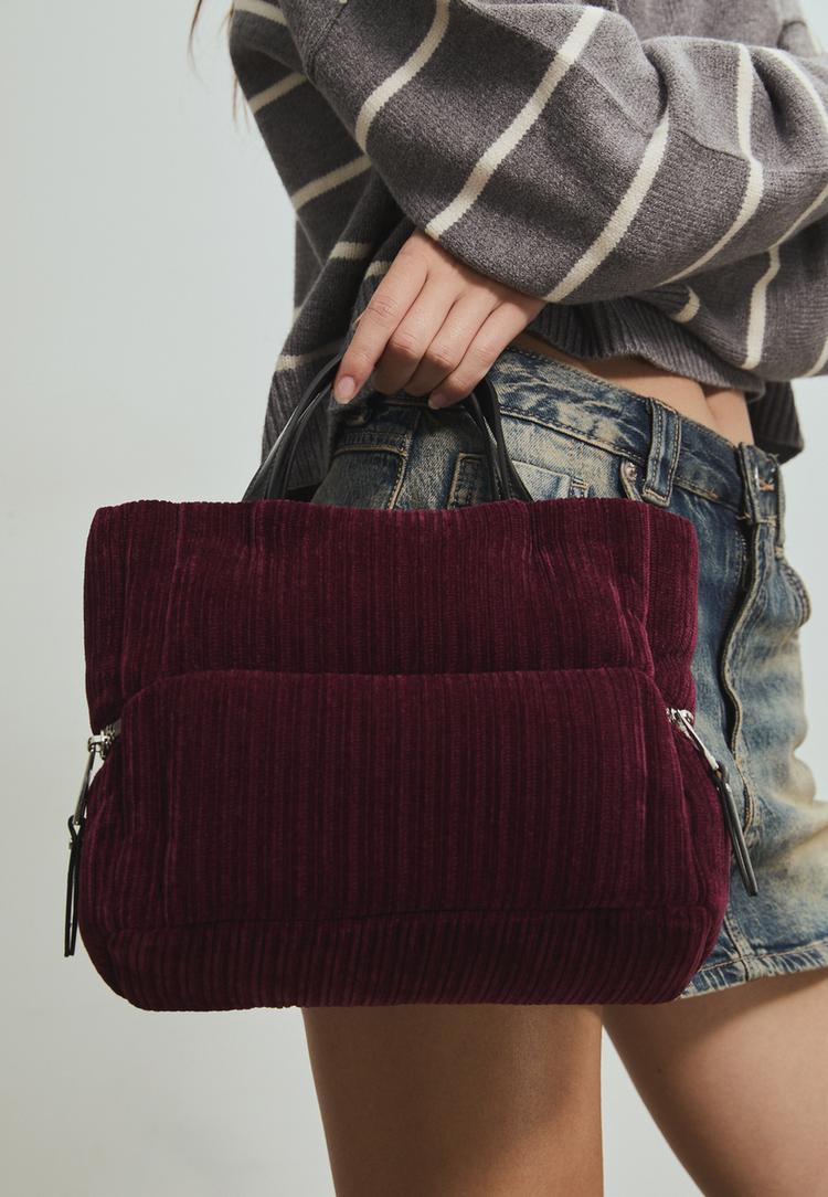 quilted corduroy crossbody bag