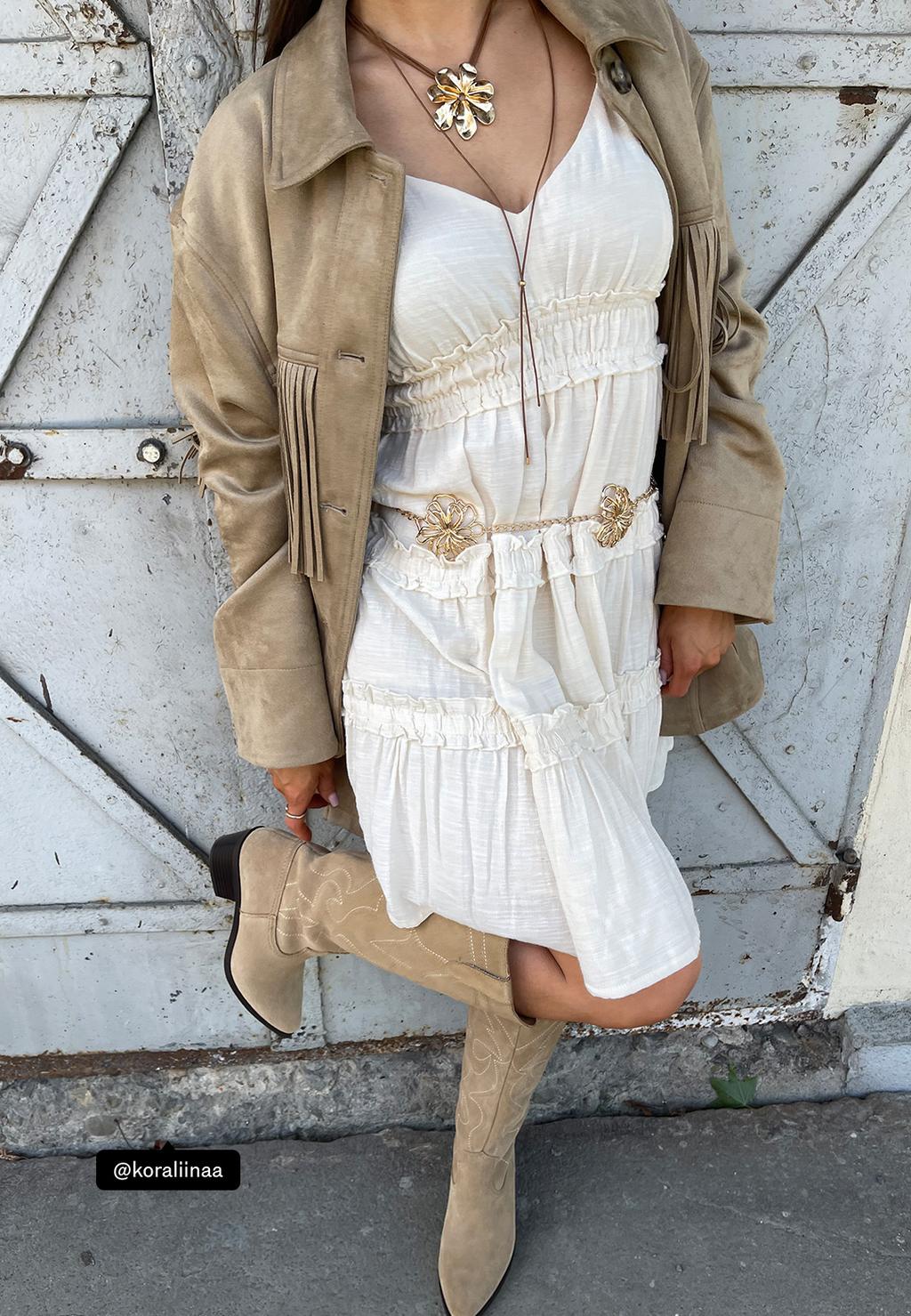 Stiefeletten aus Rauleder im Cowboylook