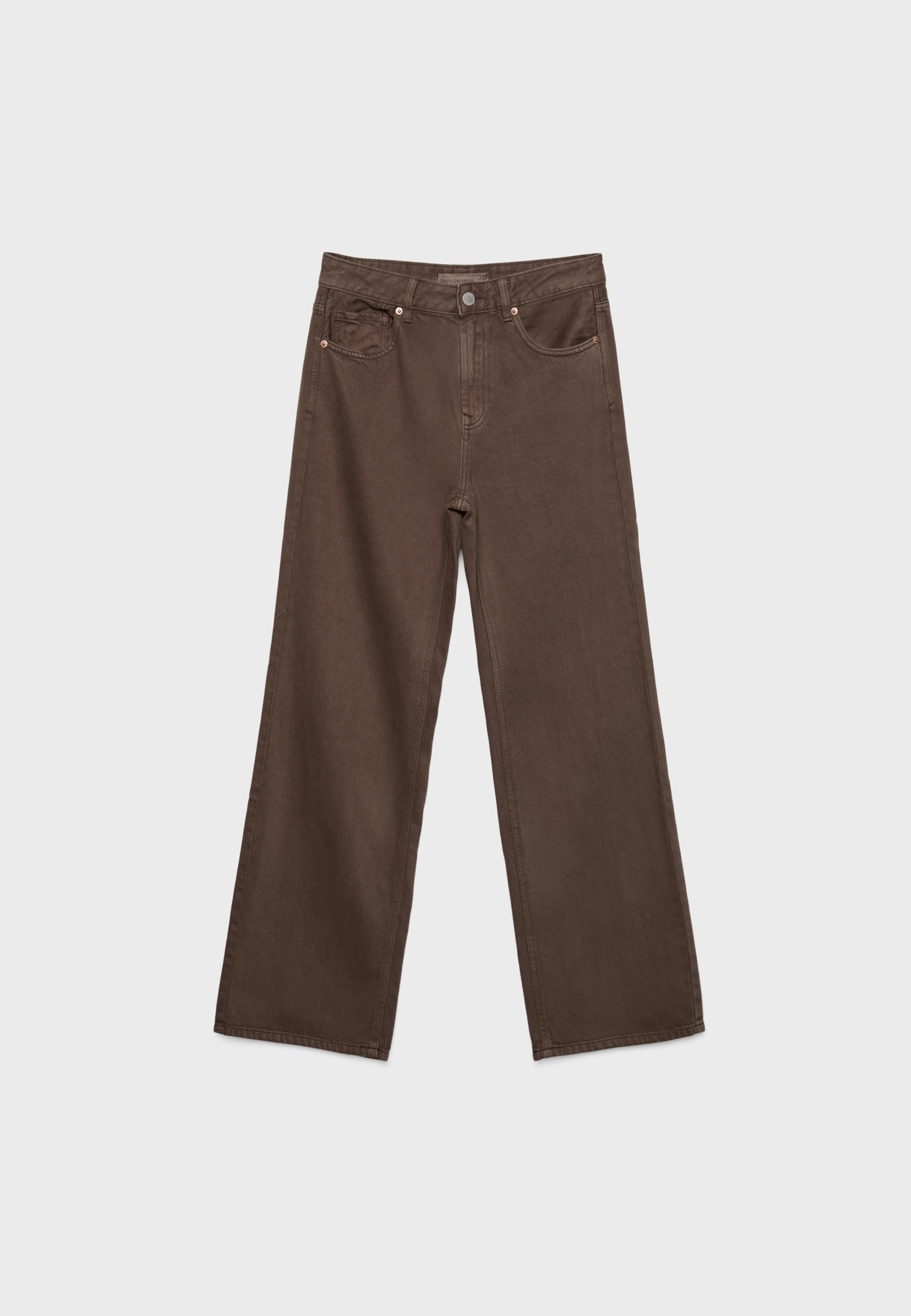 D92 Wide-leg straight-fit jeans — Brown